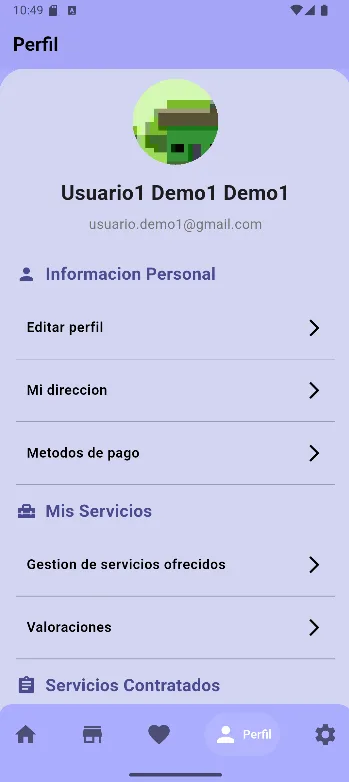 Perfil del usuario